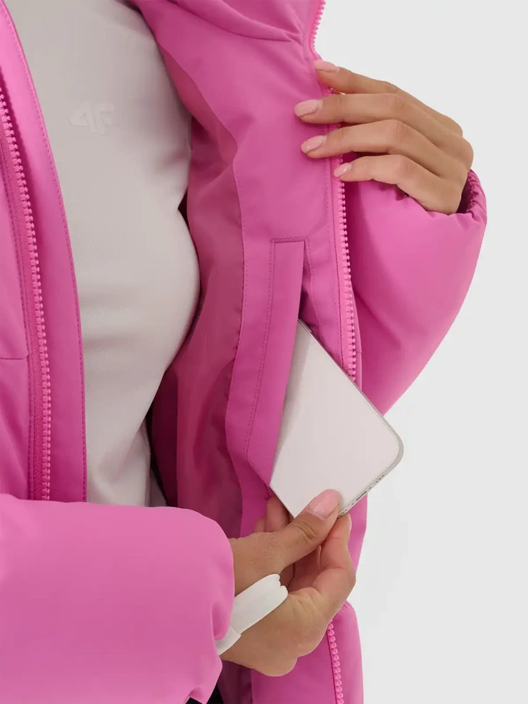 4F Dámská péřová bunda F 573 s membránou 5000 Pink