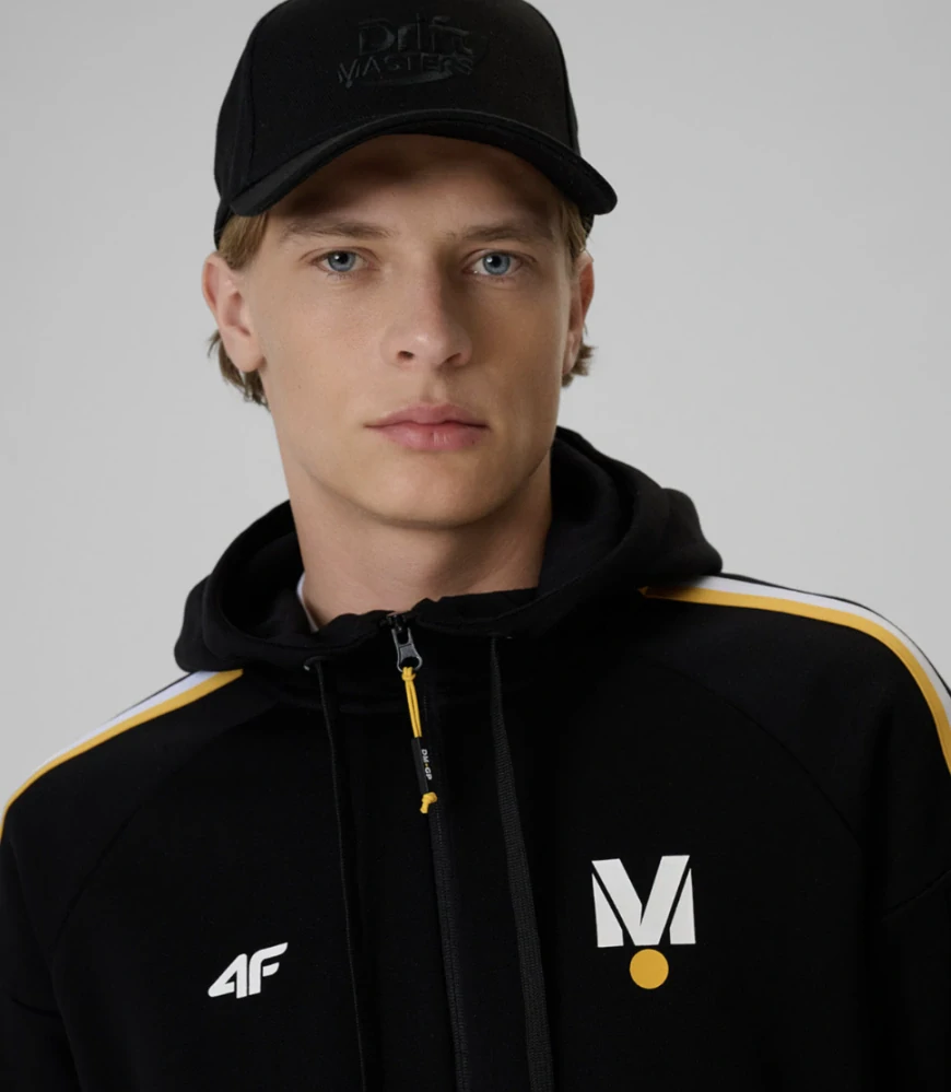 4F x Drift Masters Unisex Mikina regular s kapucí 4FSSS26TSWSU2847 Black