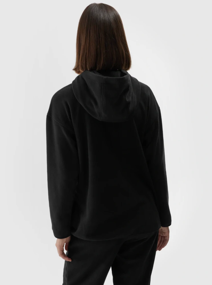 4F F248 Dámská fleecová mikina s kapucí 4FWAW24TFLEF248 Black