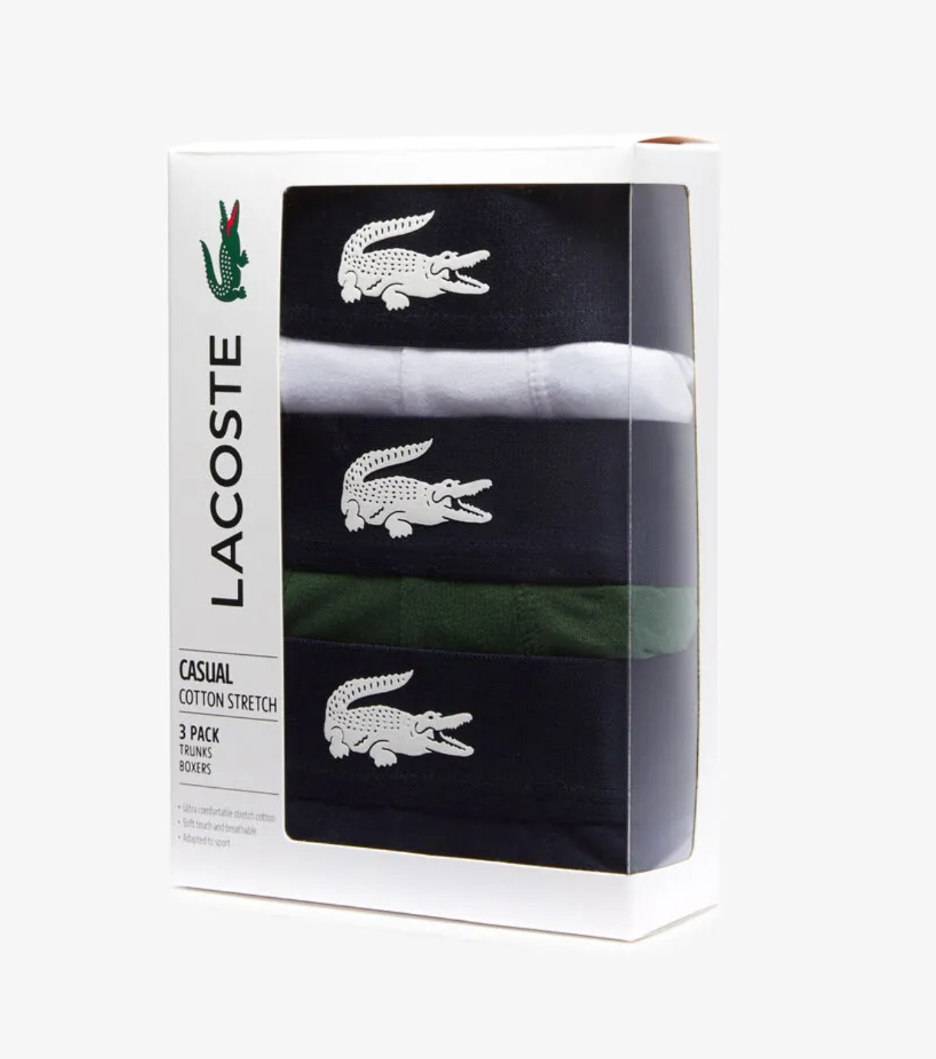 Lacoste 5H1803 P52 Boxer 3 PACK barevné