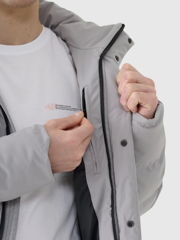 4F Pánská péřová bunda M 512 s membránou 10000 Grey