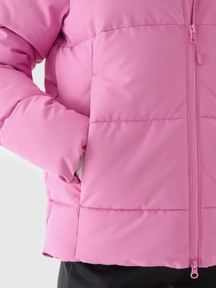 4F Dámská péřová bunda F 573 s membránou 5000 Pink