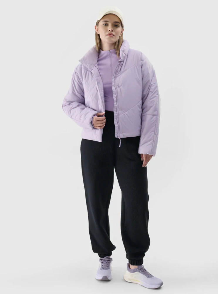 4F Dámská péřová bunda F 387 Purple