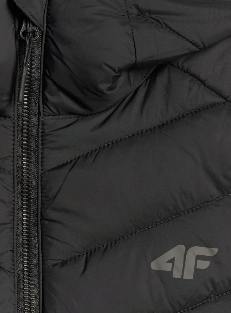 4F Dámská péřová vesta s kapucí F 372 Black