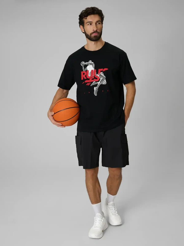 4F pánské tričko 4FWSS26TTSHM3333 Black