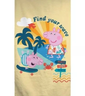 Jerry Fabrics Peppa Pig AYM074567 plážová osuška žlutá 70x140