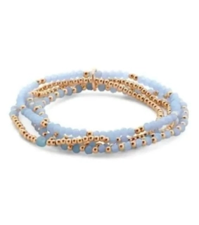Victoria VBKACA875SM náramek s modrými korálky Rose/Gold