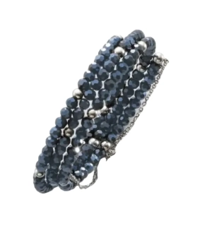 Victoria Heart VBNACA54100 náramek s modrými korálky Blue