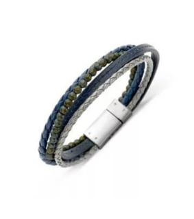 Victoria VBKACA88320 kožený náramek modrý