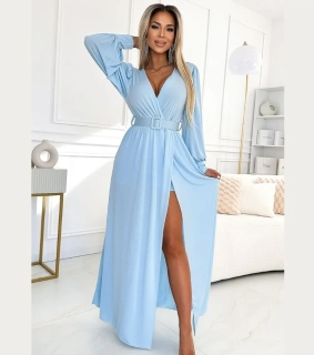 Numoco 536-1 Fiorella společenské šaty modré