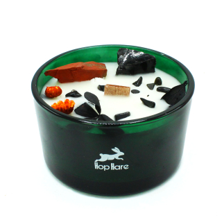 Awm Hop Hare Magická Květinová Svíčka s Krystaly - Ďábel 330g