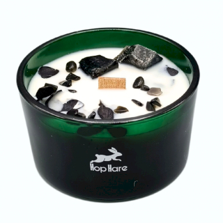 Awm Hop Hare Magická Květinová Svíčka s Krystaly - Rytíř Mečů 330g