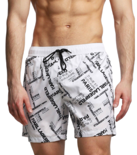 Karl Lagerfeld KL22MBM09 pánské šortky bílé