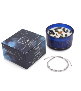 Awm Svíčka Znamení Zvěrokruhu s Náramkem z Drahých Kamenů - Rak 320g