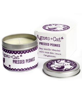 Awm Svíčka v Plechovce - Dárkové Balení - Lisovaná Pivoňka 200g