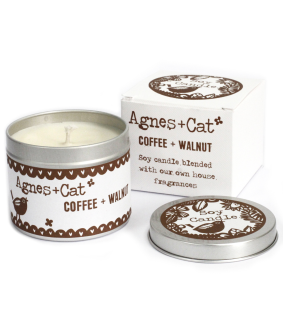 Awm Svíčka v Plechovce - Dárkové Balení - Káva a Oříšek 200g