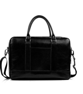 Solier ABERDEEN SL02 taška na notebook Elegantní kožená pánská černá