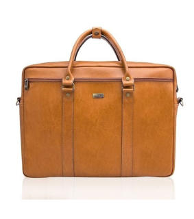 Solier SL03 Kilbridge Pánská kožená taška na notebook camel