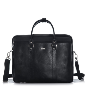 Solier SL03 Kilbridge Pánská kožená taška na notebook černá