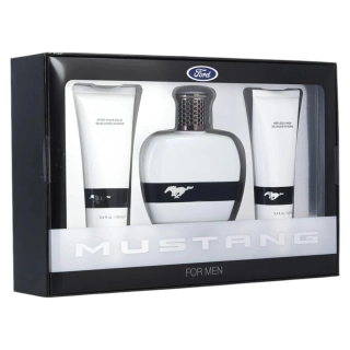 Ford Mustang White Eau De Toilette For Men 100 ml + After-Shave Balm 100 ml + Body Wash For Hair & Body 100 ml