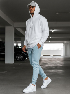 J.Style UX3450 pánské tepláky světle modré