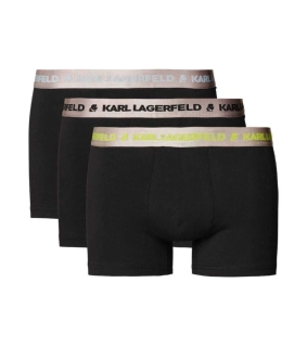 Karl Lagerfeld 225M2107 MTLC Logo Boxer 3 PACK černé