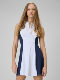 4F Dámské sportovní šaty 4FWSS26TDREF183 White/Blue
