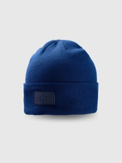 4F Unisex zimní čepice beanie s logem 4FWAW26ACAPM0835 Blue
