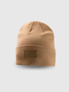 4F Unisex zimní čepice beanie s logem 4FWAW26ACAPM0835 Brown