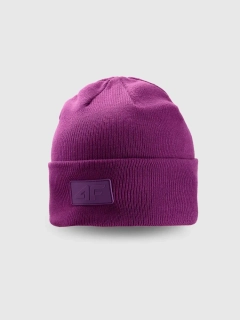 4F Unisex zimní čepice beanie s logem 4FWAW26ACAPM0835 Purple