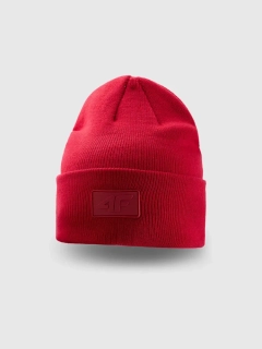 4F Unisex zimní čepice beanie s logem 4FWAW26ACAPM0835 Red