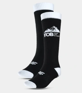 4F Dámské lyžařské ponožky 4FWAW24UFSOF151 2 Pack Black