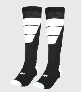 4F Dámské lyžařské ponožky 4FWAW24UFSOF258 Black/White
