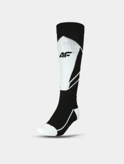 4F Pánské lyžařské ponožky 4FWAW24UFSOM155 Black/White