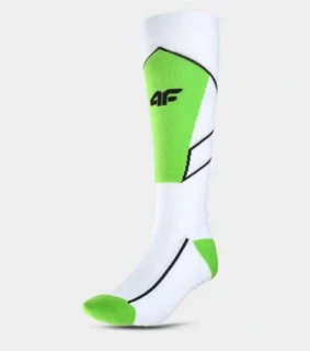 4F Pánské lyžařské ponožky 4FWAW24UFSOM155 Green/White