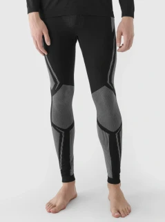4F Pánské termo kalhoty Slim Fit 4FWAW24USEAM166 Black/Grey