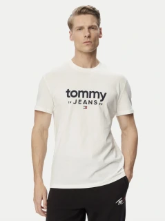 Tommy Jeans DM0DM23376 Pánské tričko bílé